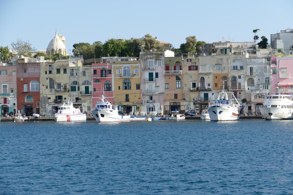 Colourful houses in Procida, Italy free image download