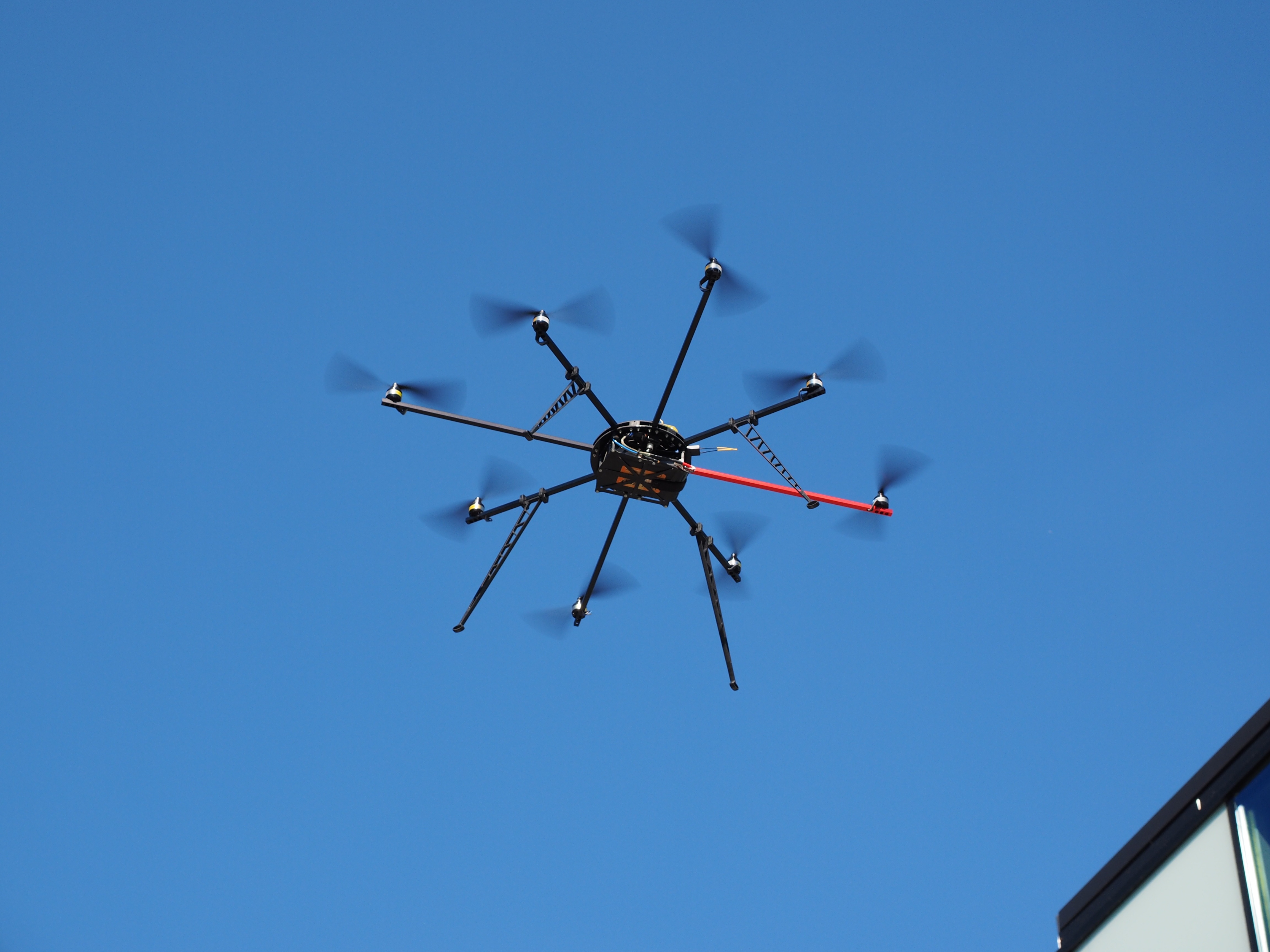 Drone in clear blue sky free image download