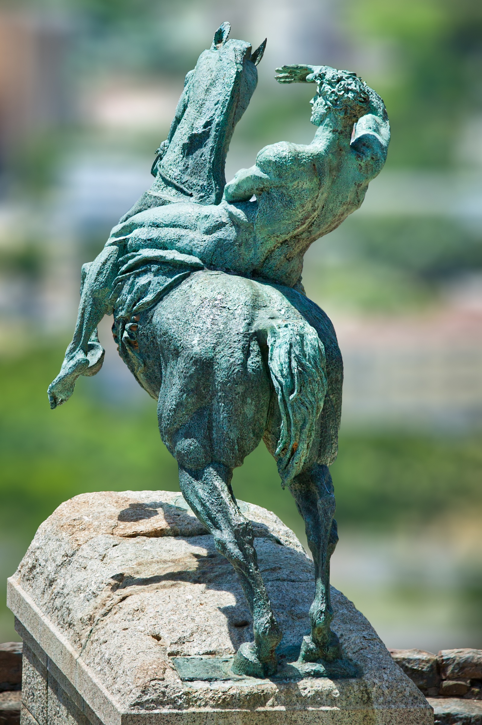 Bronze sculpture, rhodes memorial in Cape Town, South Africa free image download