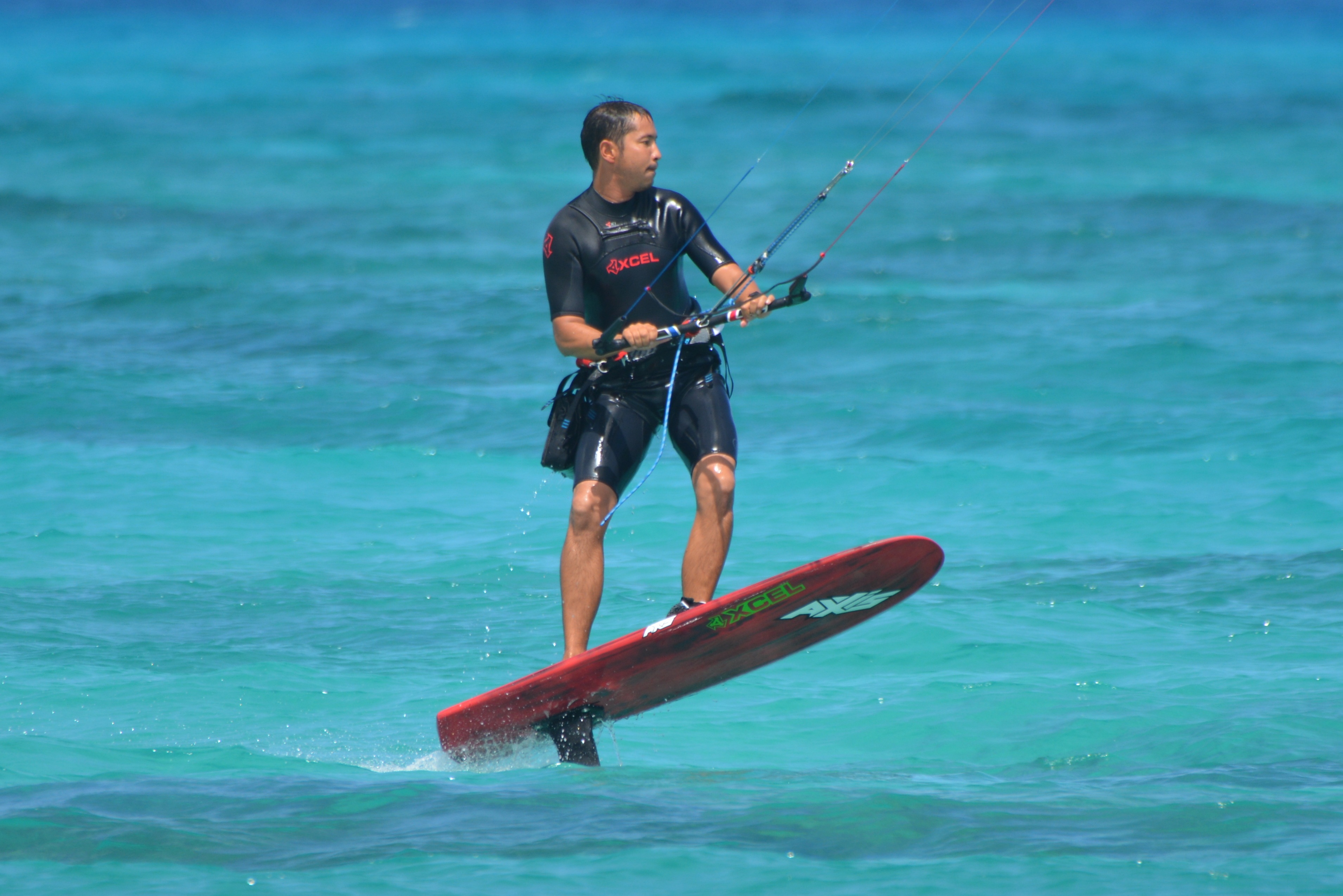 Man kite Surfing on Sea free image download