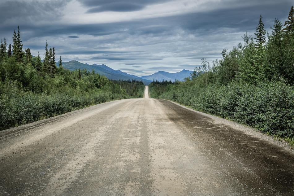 Gravel road in a national park in Alaska free image download