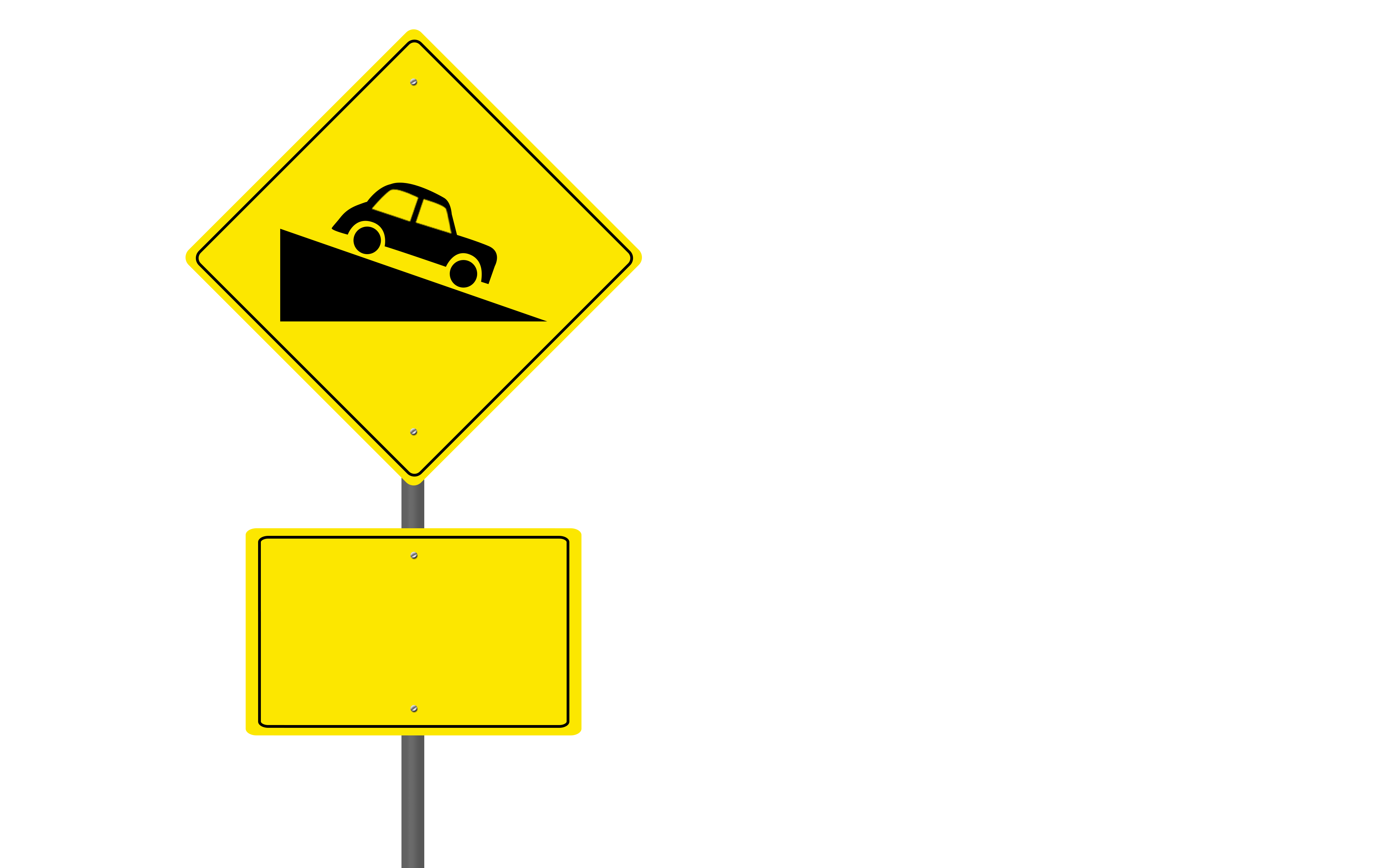 Road Sign Steep Hill Ahead Warning free image download