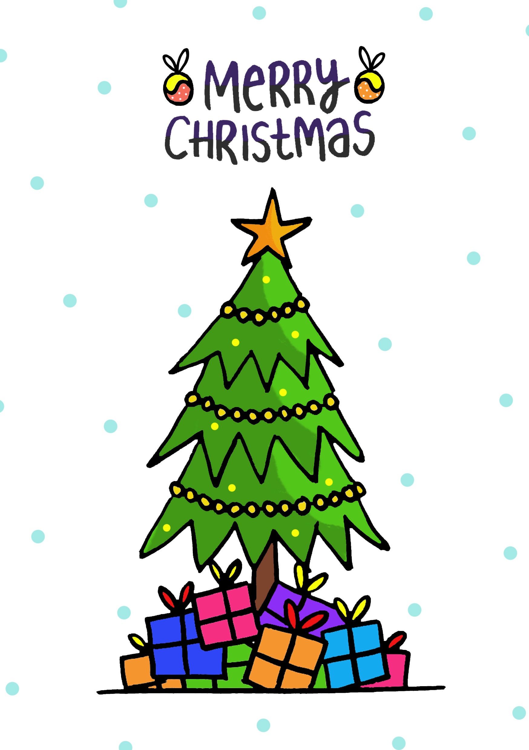 Cartoon Christmas Tree free image download