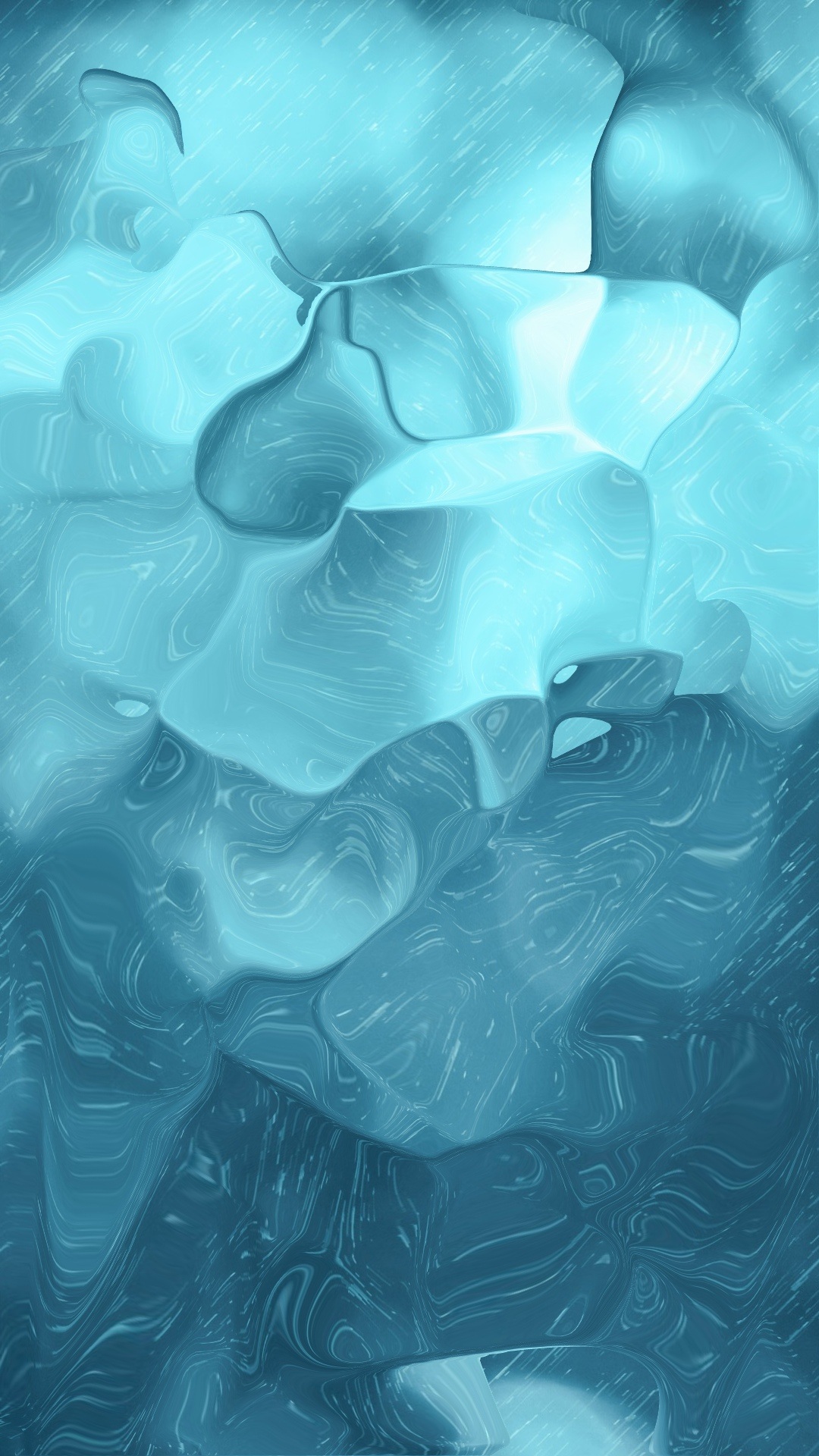 Wave acrylic blue water painting free image download