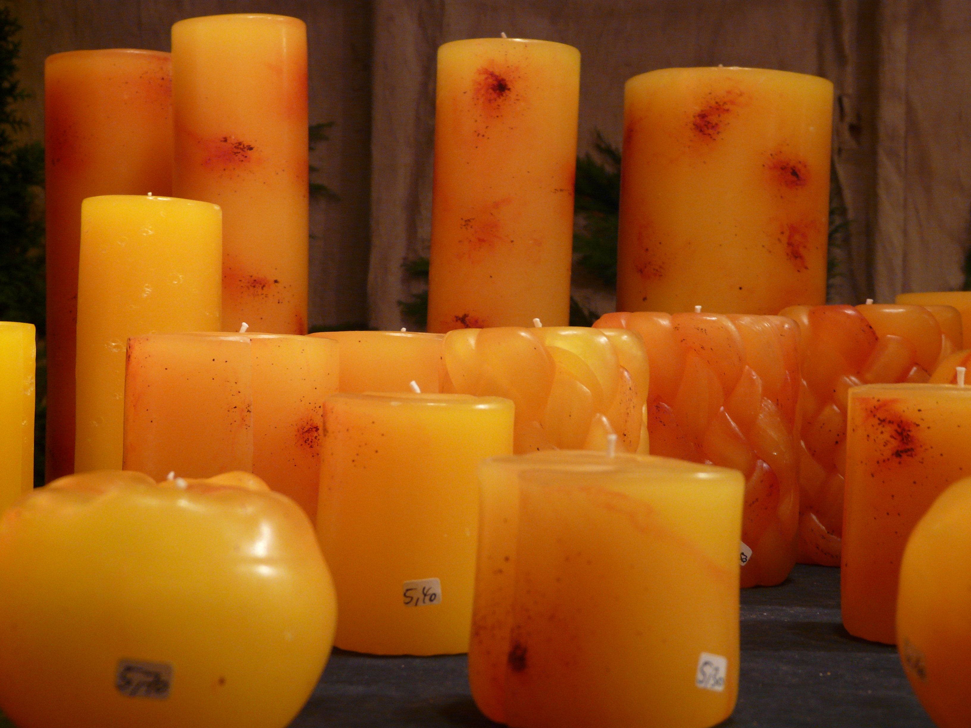 Various Wax Candles for Sale free image download