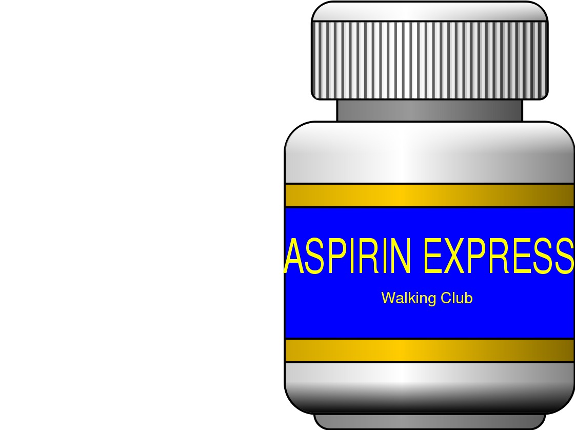 Aspirin express walking club bottle free image download