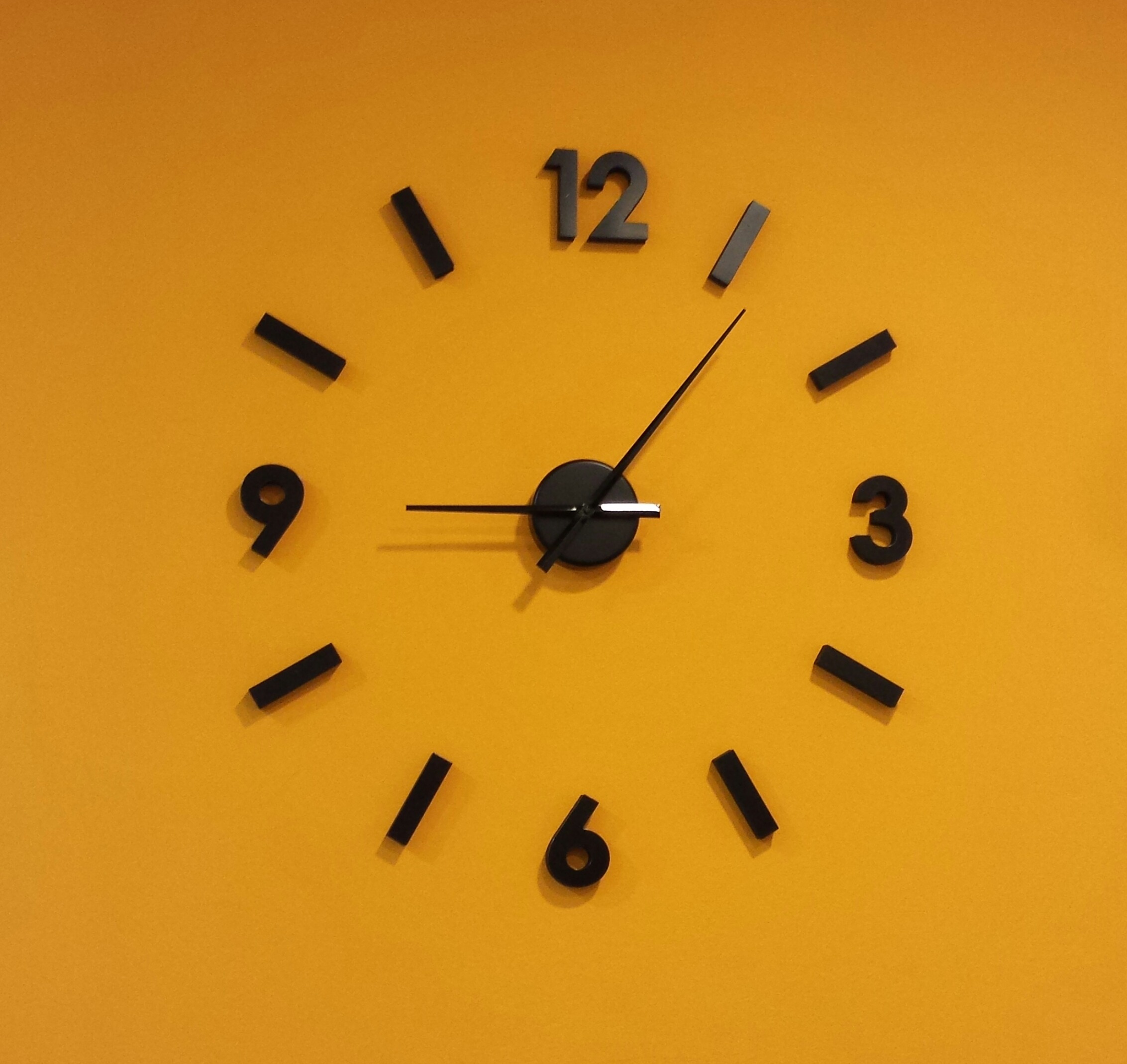 Clock Orange Wall free image download