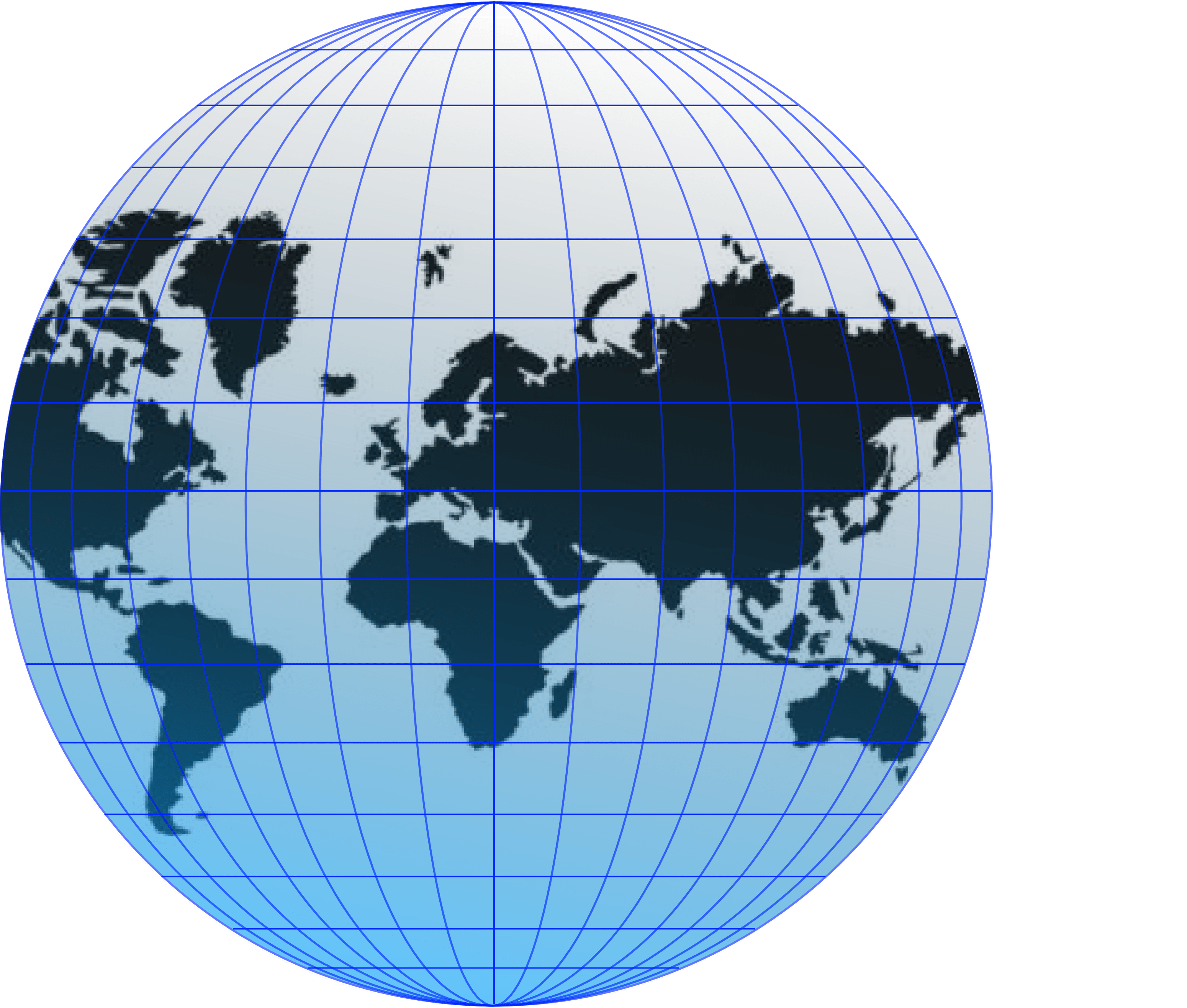 Blue earth globe drawing, worldwide, concept free image download