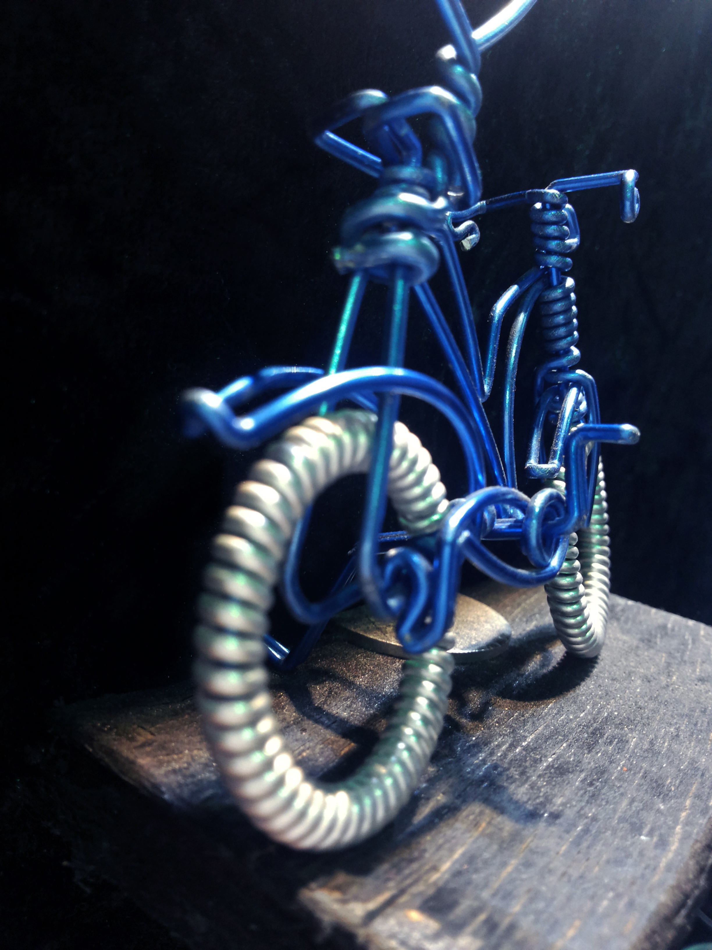 Blue Bicycle, wire model, decoration free image download