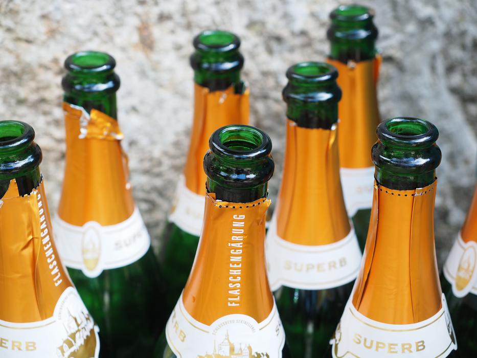 Empty Champagne Bottles free image download