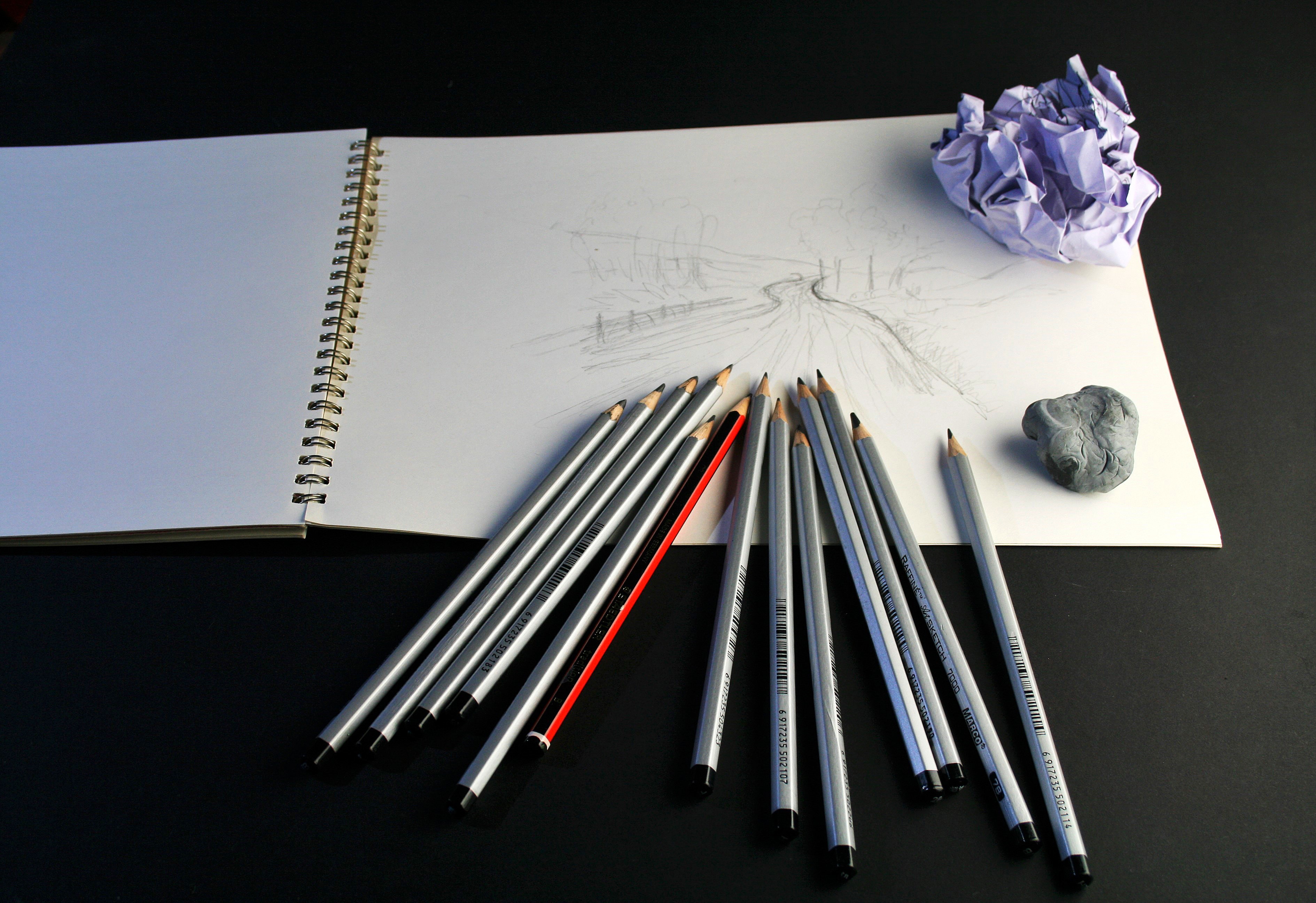 Art Pencils Sketch Pad free image download