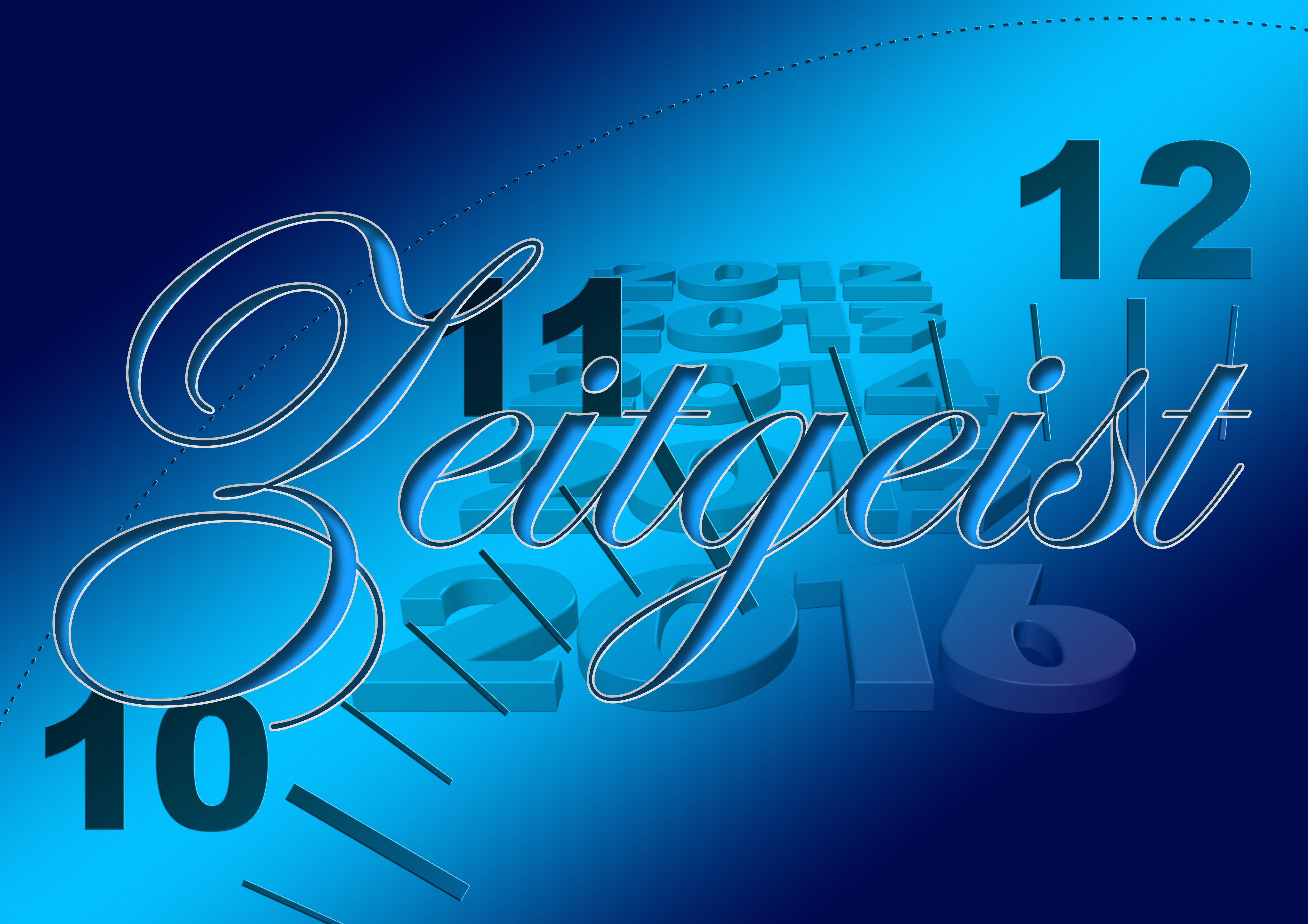 Clock time zeitgeist blue year free image download