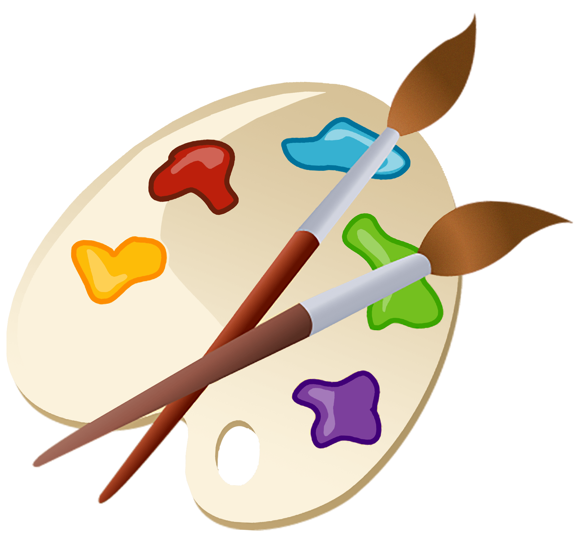 Palette paint brushes colors brush free image download