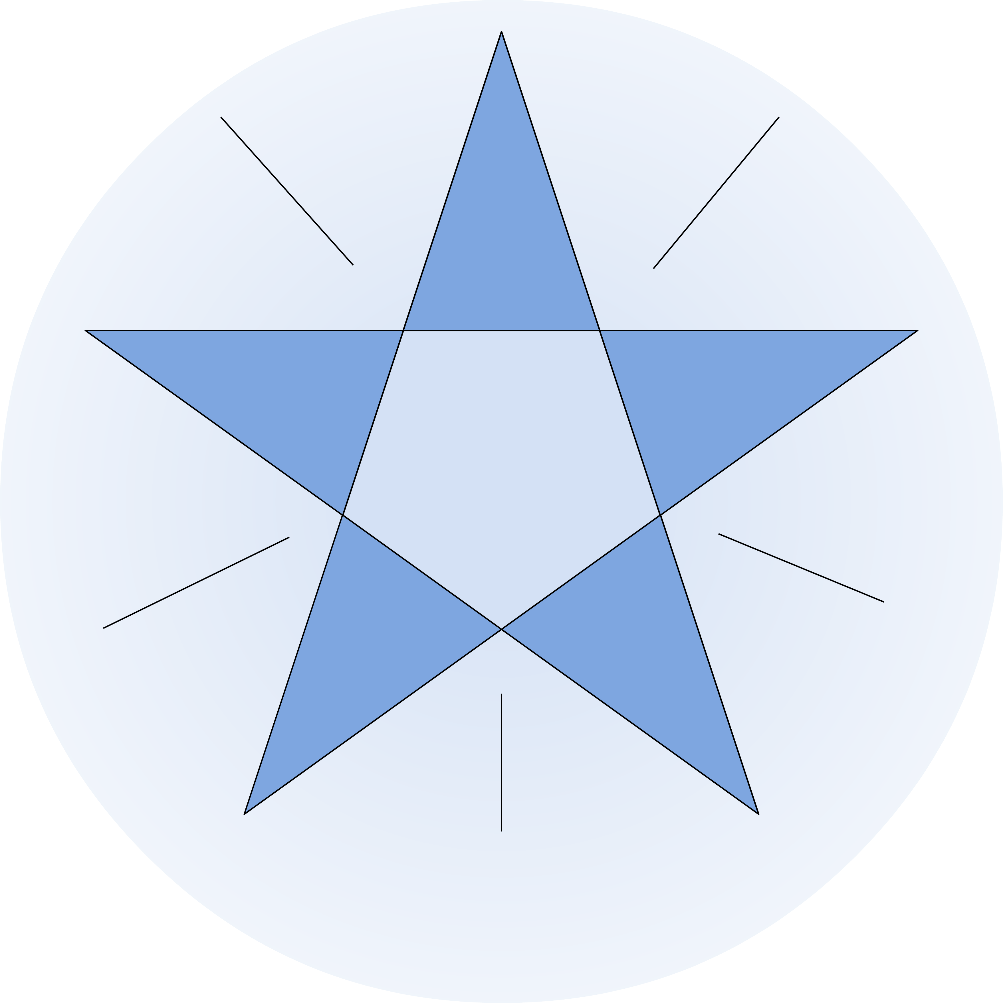 Star blue pentagon triangles free image download