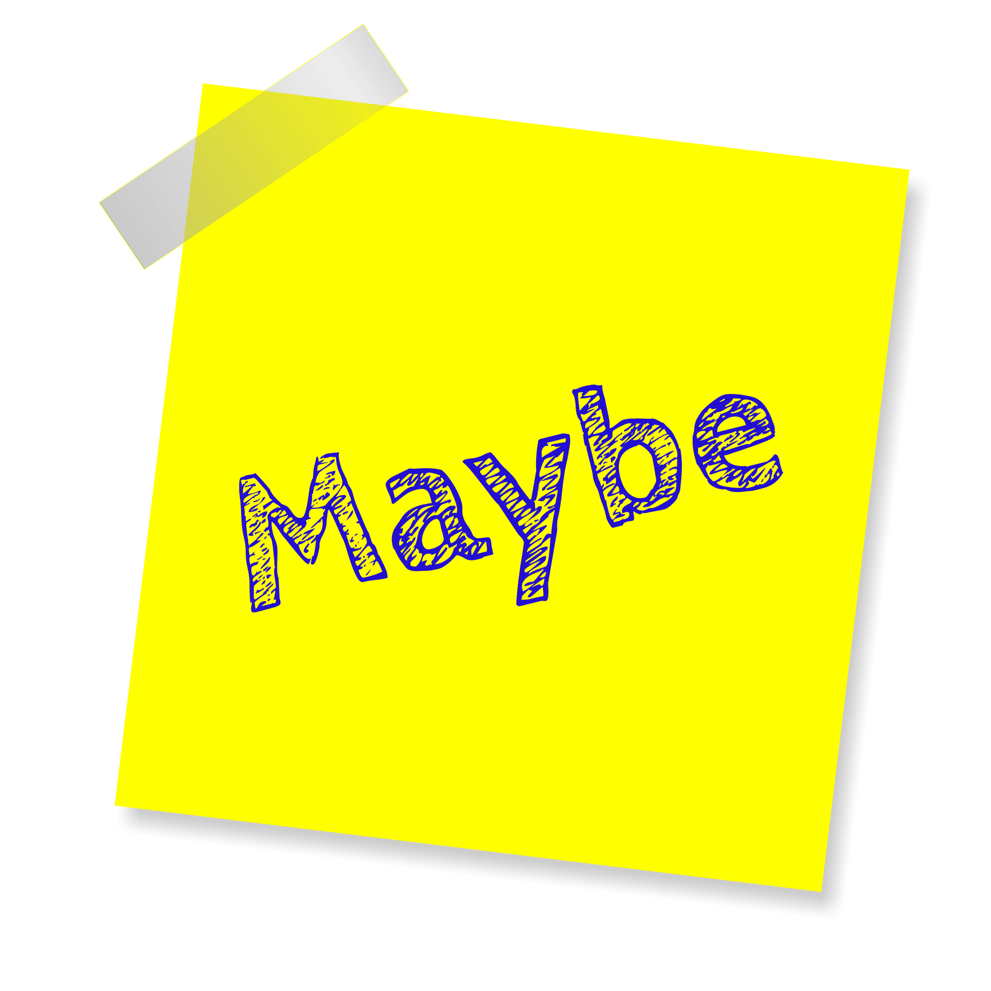 Maybe yellow sticker note post note free image download