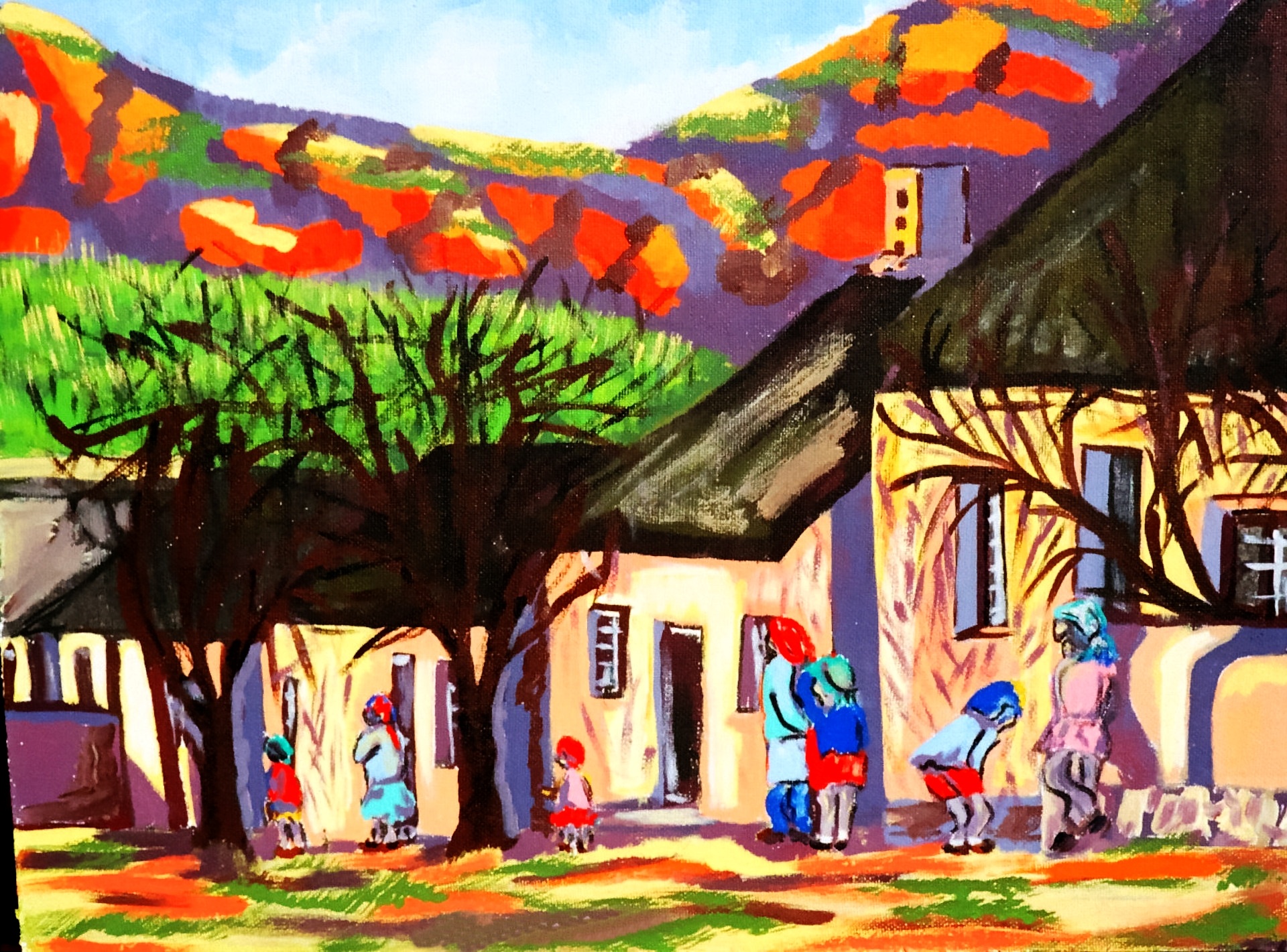 Painting acrylic paint canvas free image download