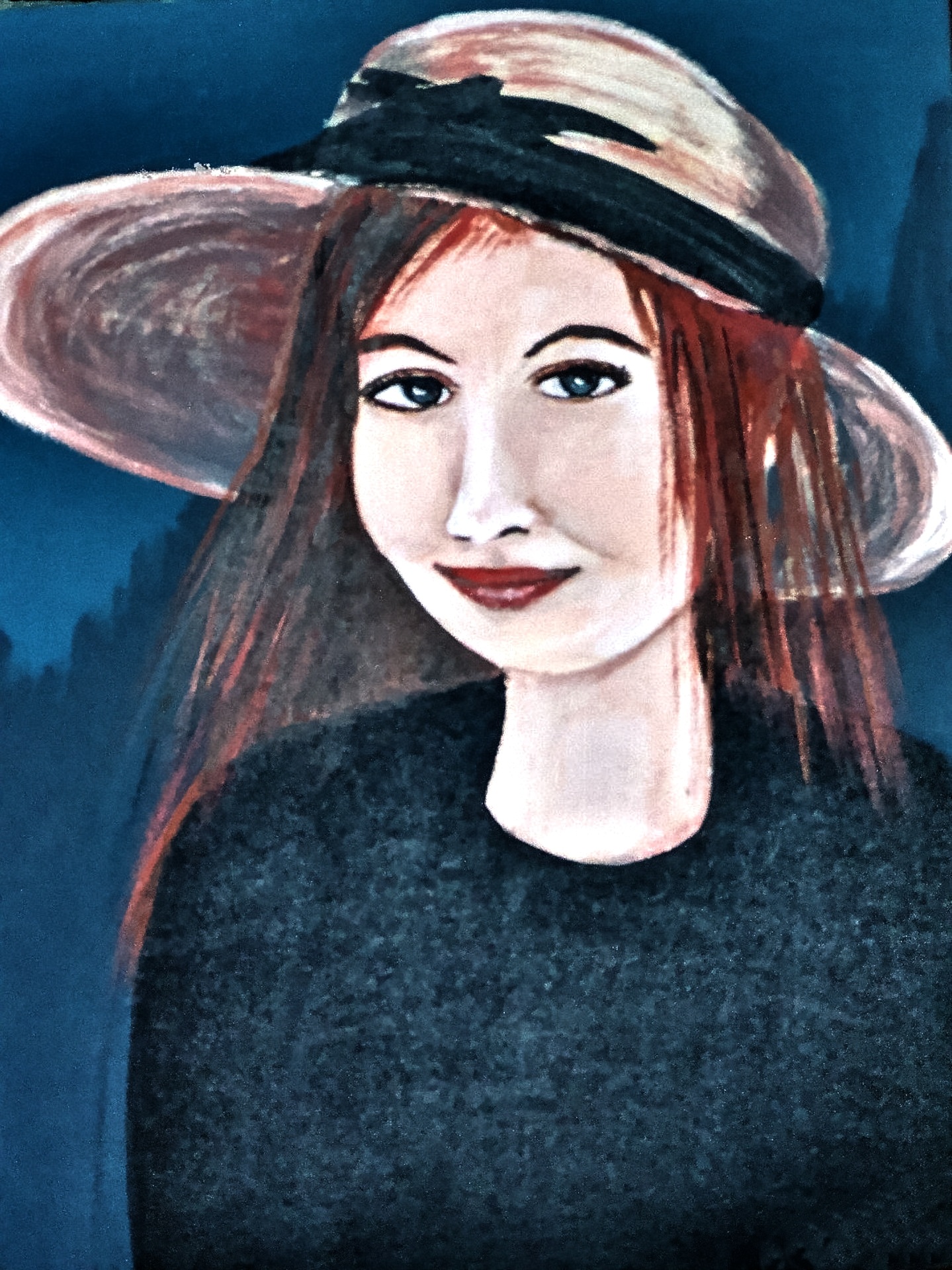 Painted portrait acrylic paint free image download
