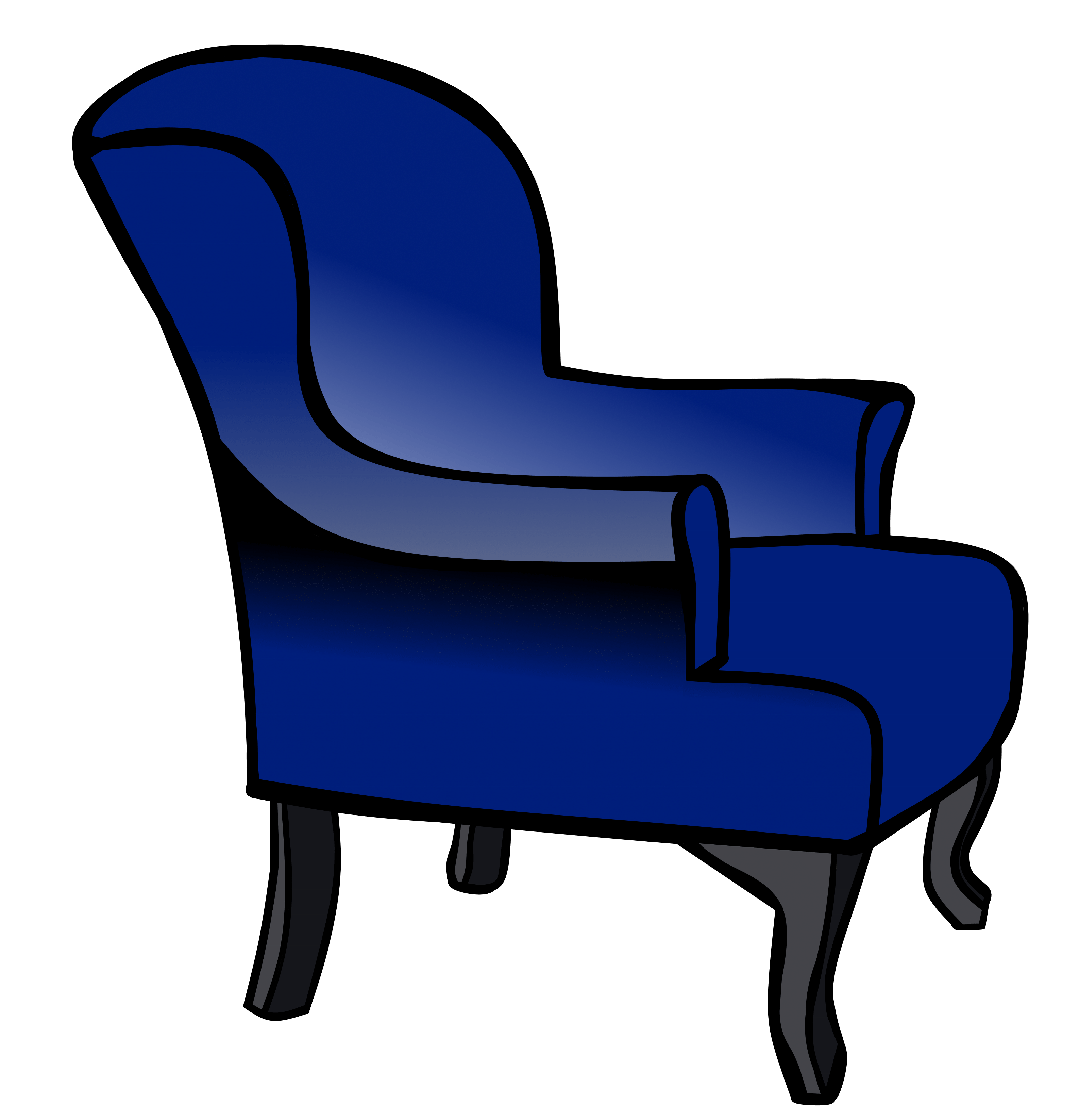 Comfortable blue chair free image download