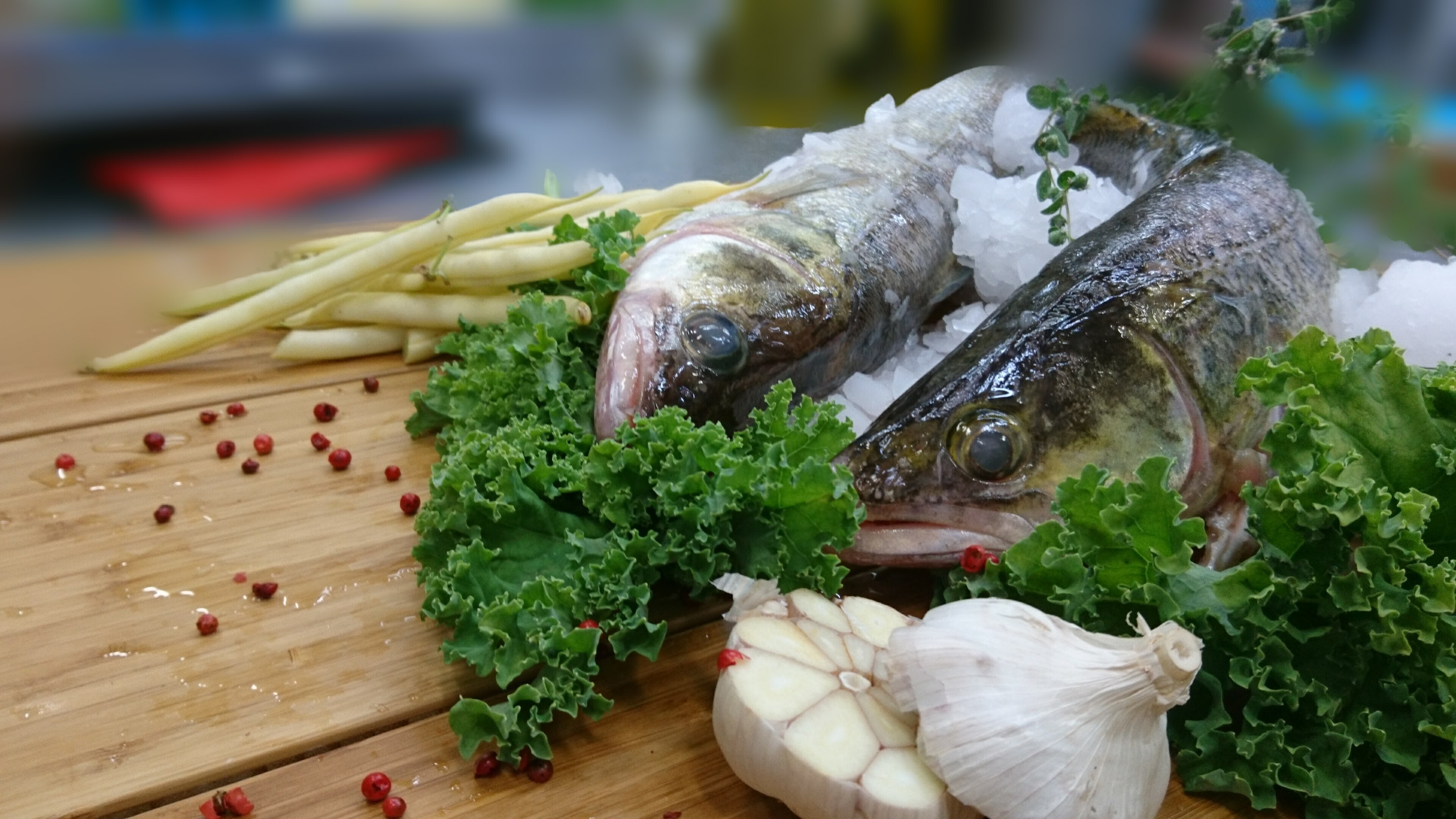 Salted fish with greens free image download