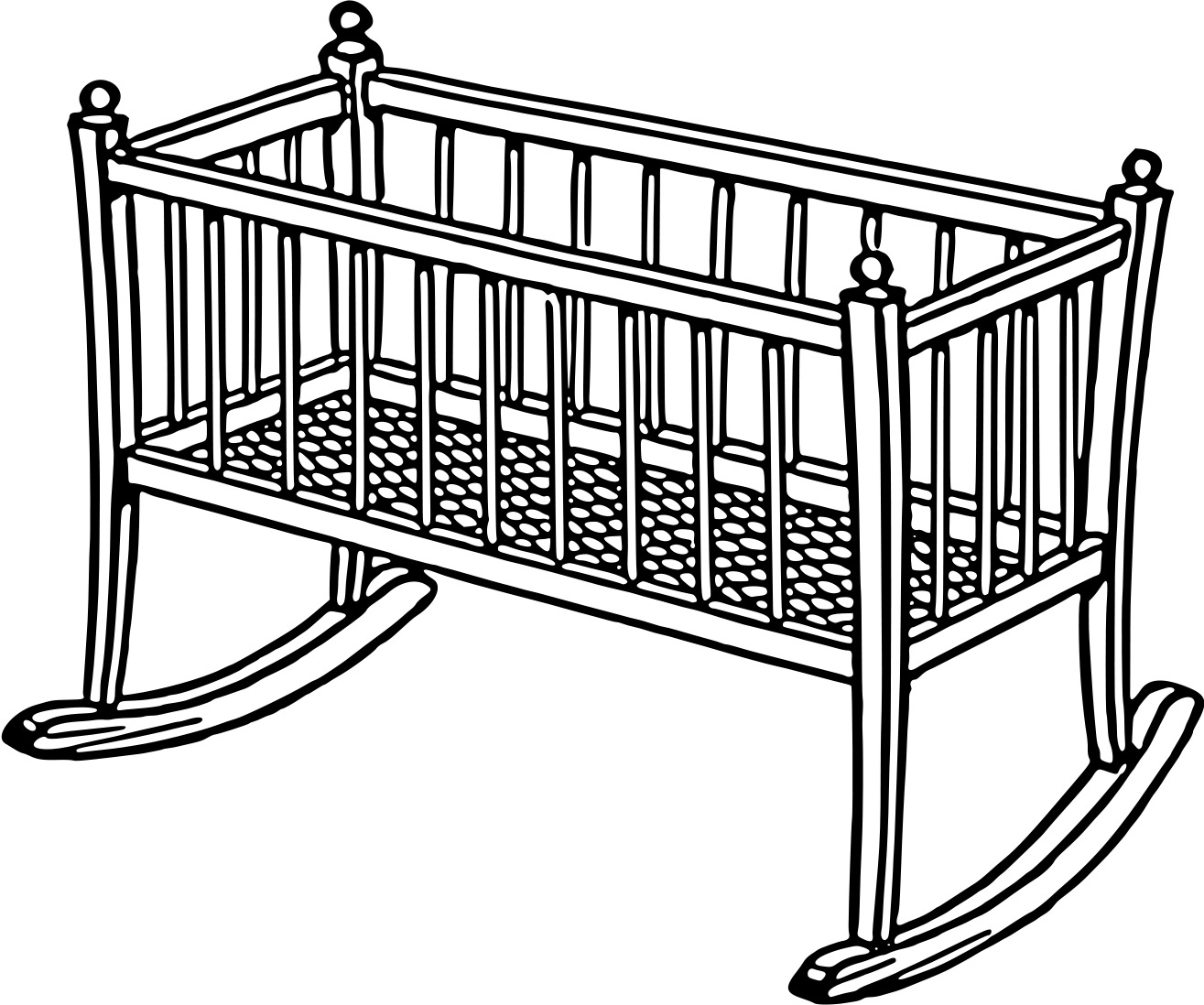 Baby bed cradle infant rocker free image download
