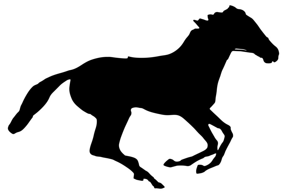 Galloping horse silhouette free image download