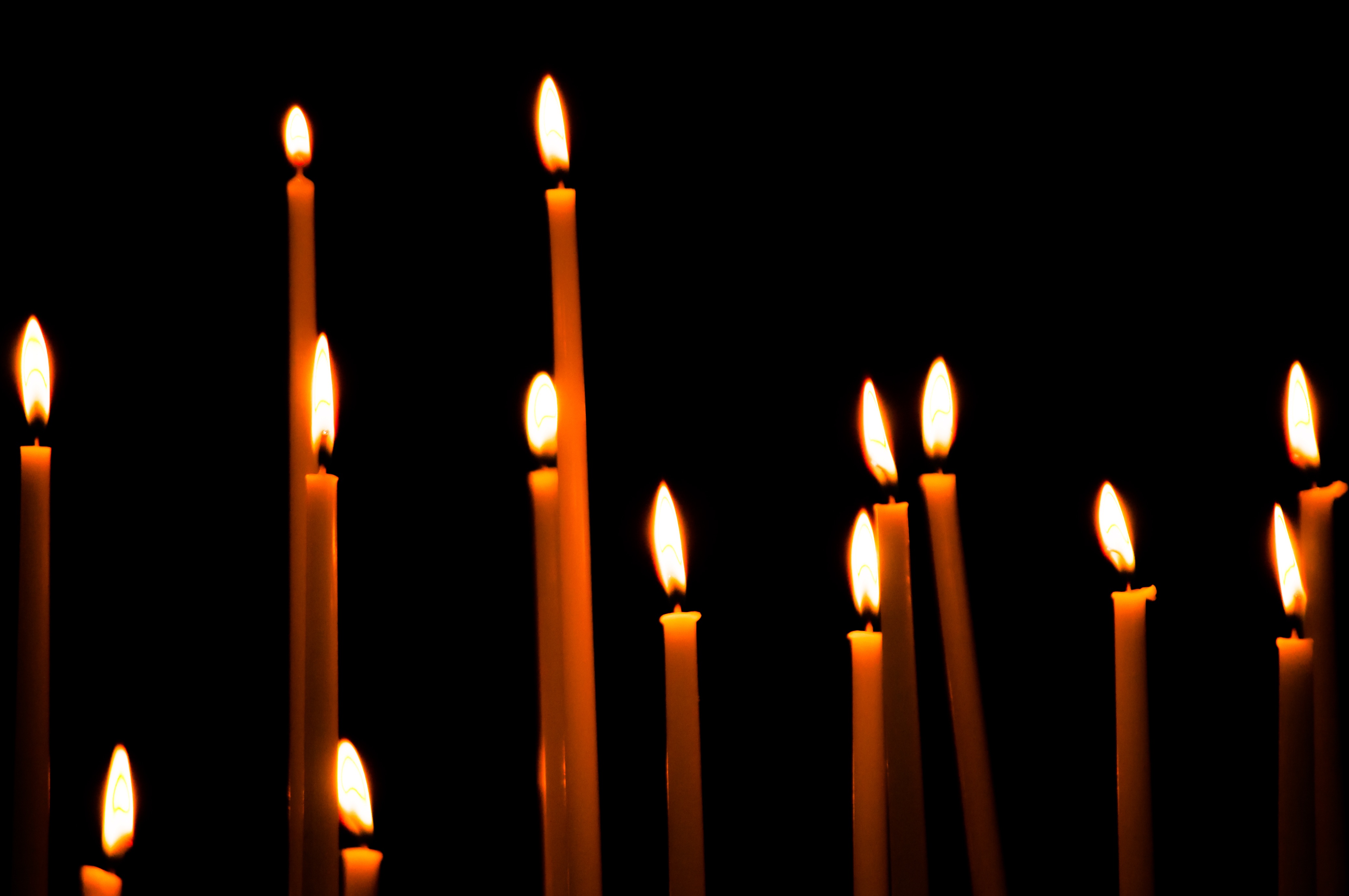 Church candles in the dark free image download