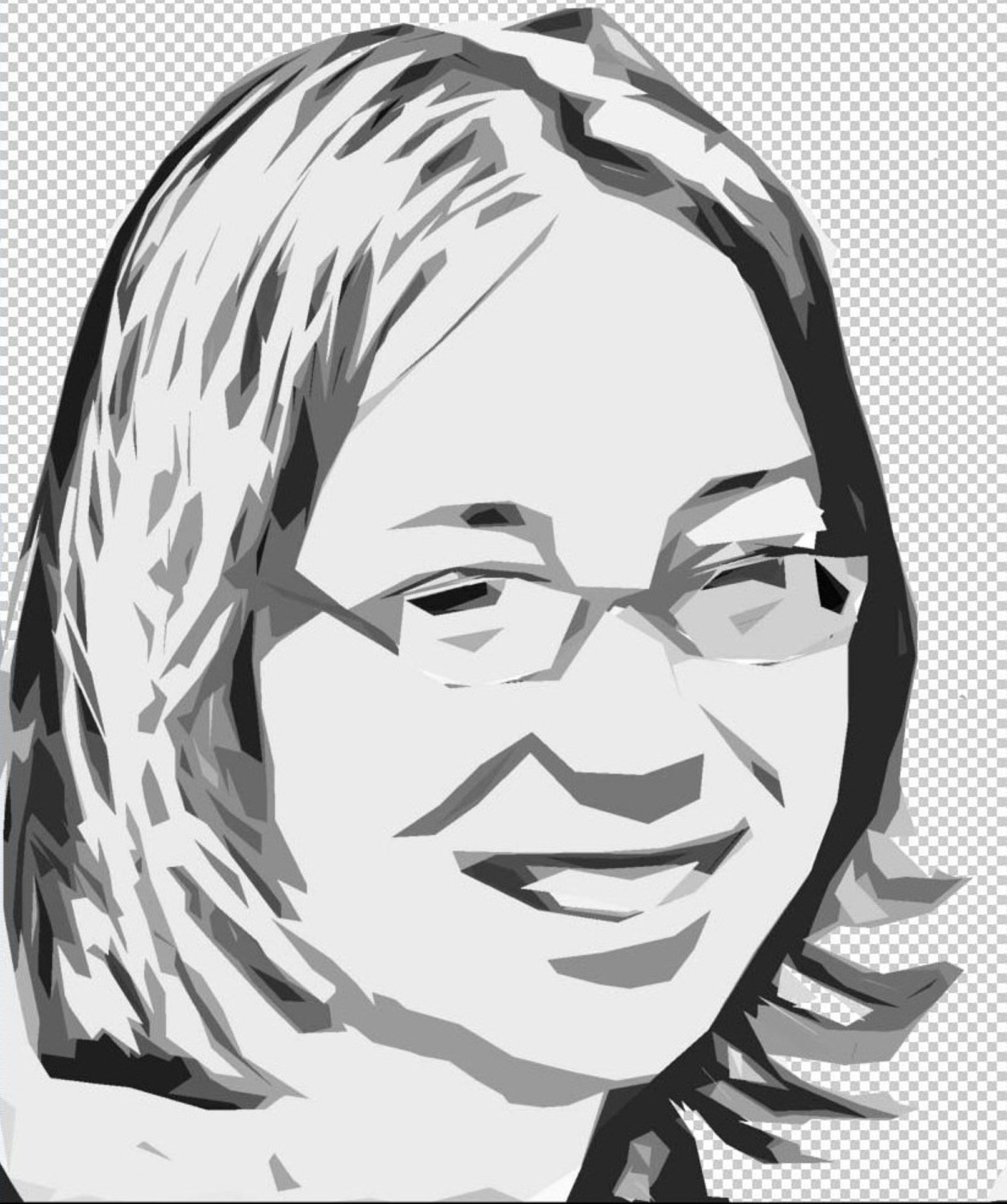 Portrait of a girl with glasses as an illustration free image download