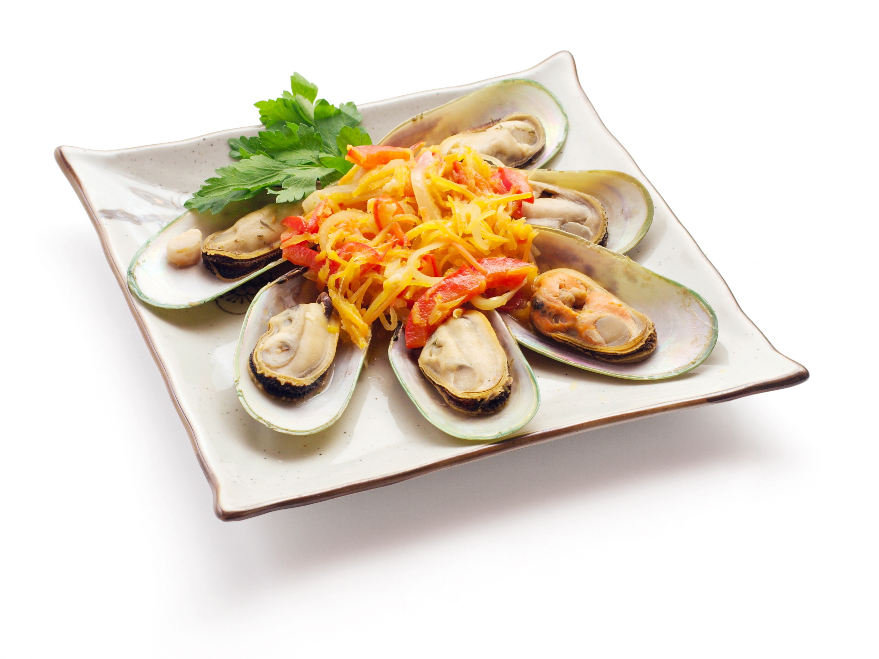 Vegetable dish with seafood free image download