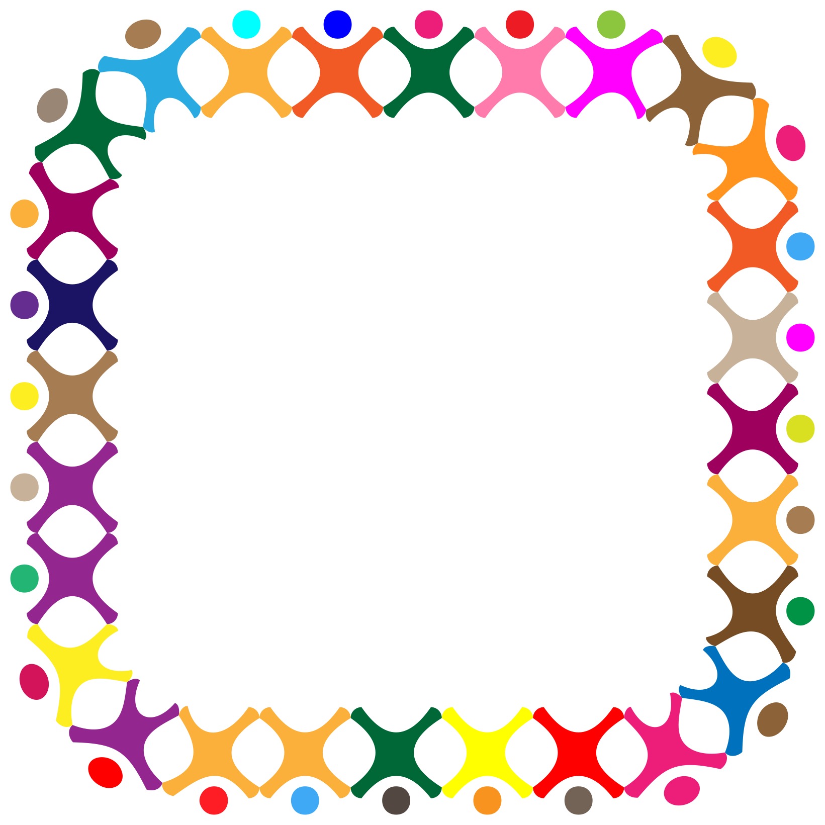 Multicolored teamwork frame free image download