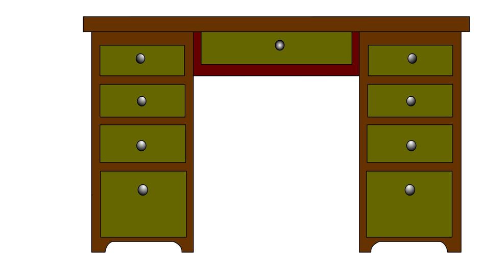 Painted green writing desk free image download