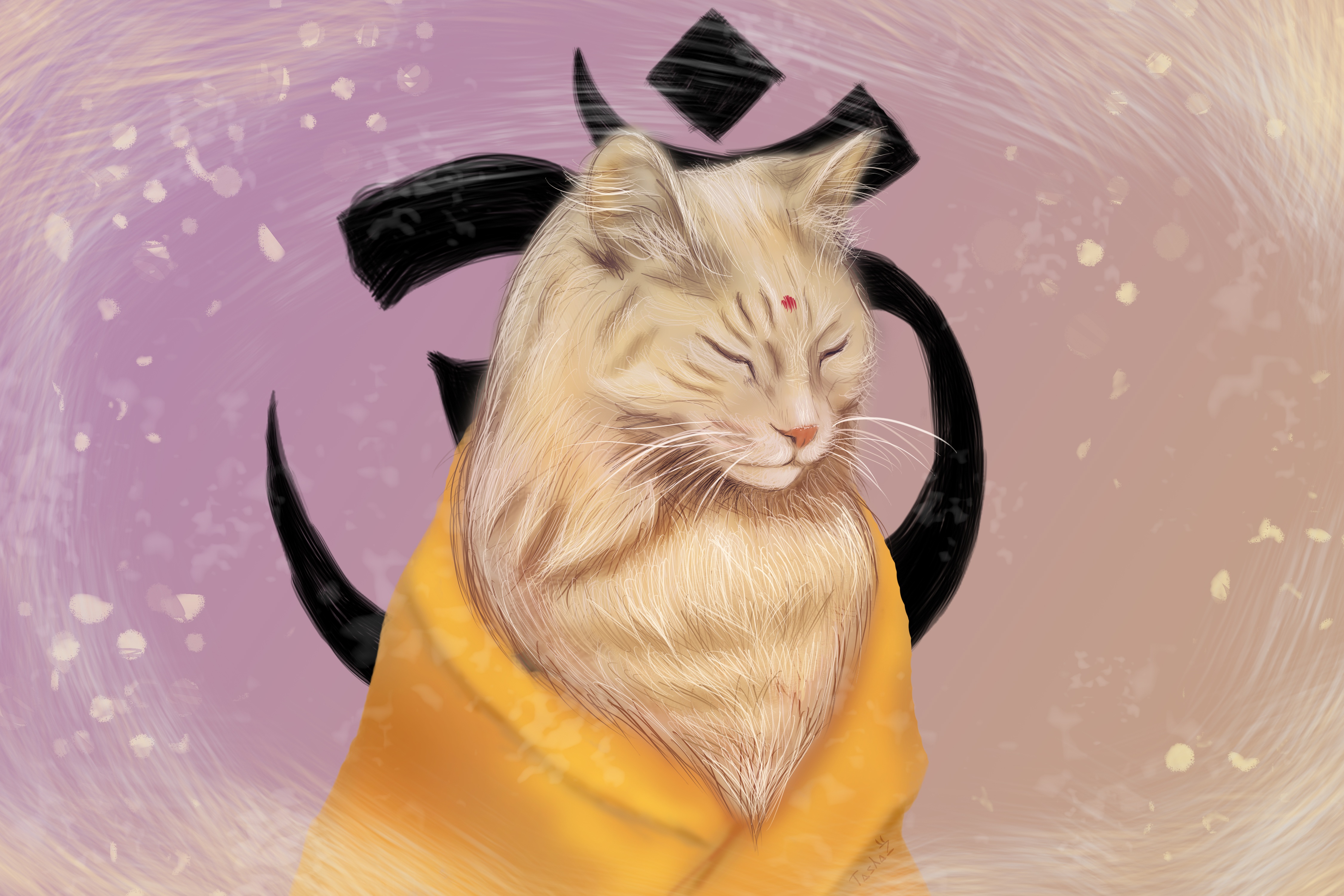 Figure cat animals aum buddhism free image download