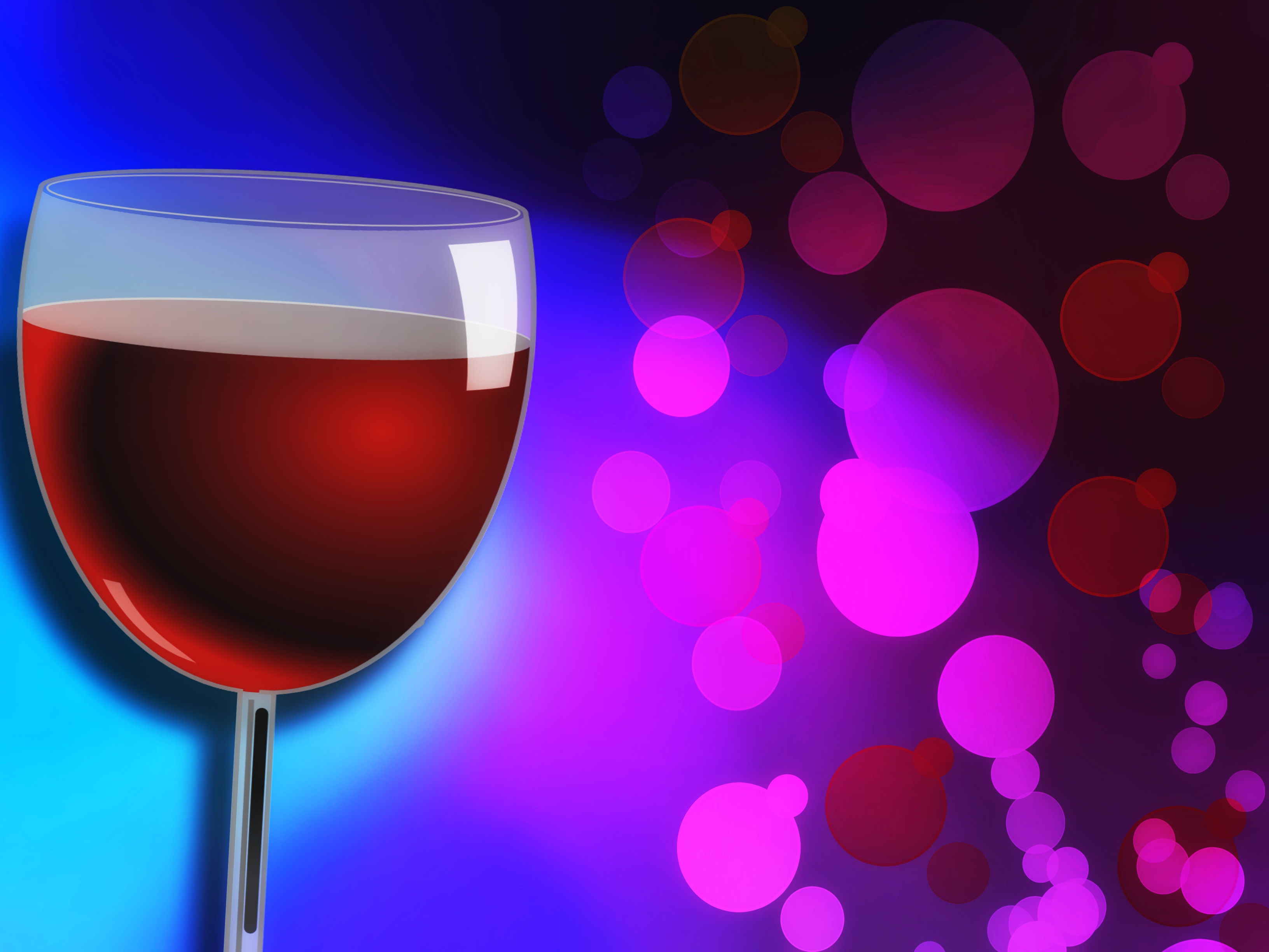 Red Wine Glass at blue background free image download