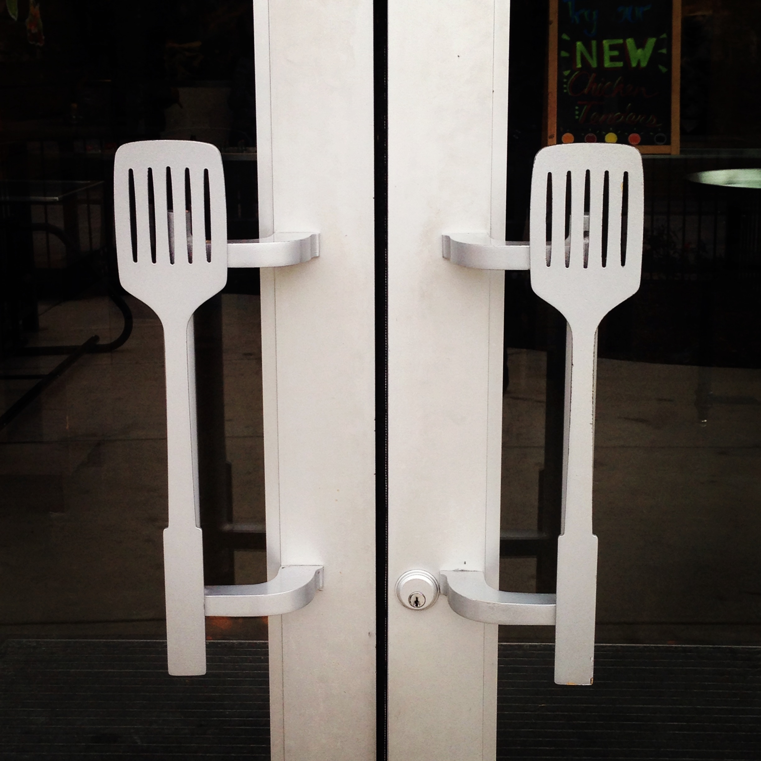Funny restaurant door handles free image download