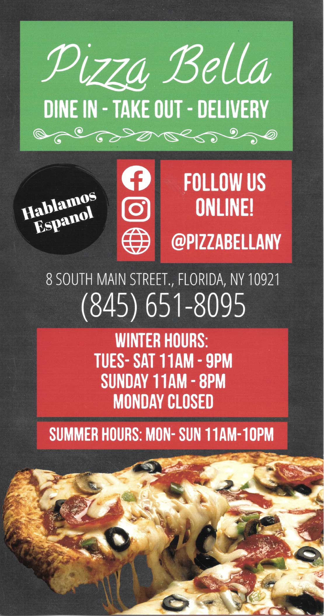 PizzaBellaNY Serving Gourmet Pizza and Italian Cuisine 8456518095