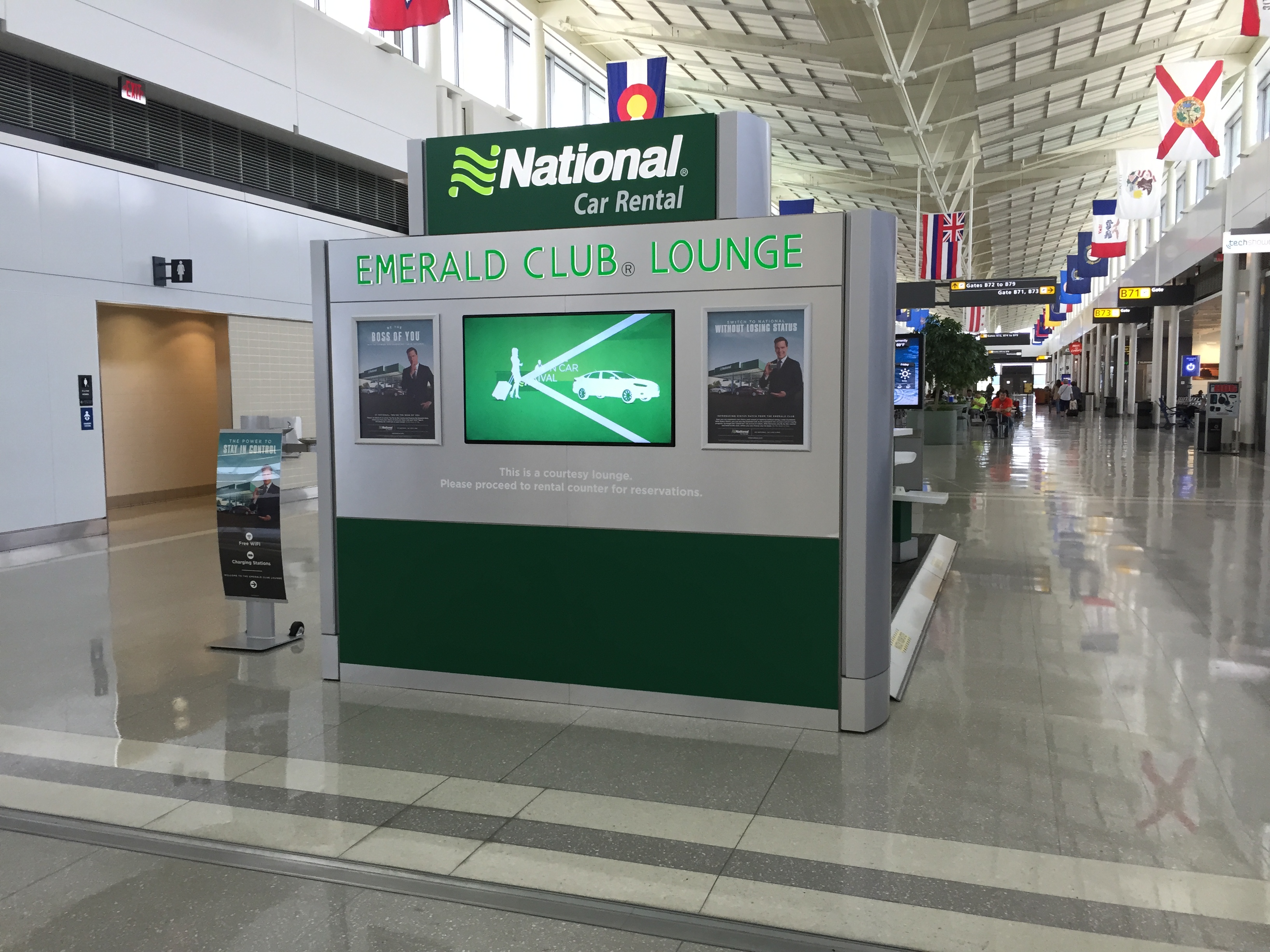 Emerald Club Lounge? National Car Rental Opens Up Inside Dulles Pizza
