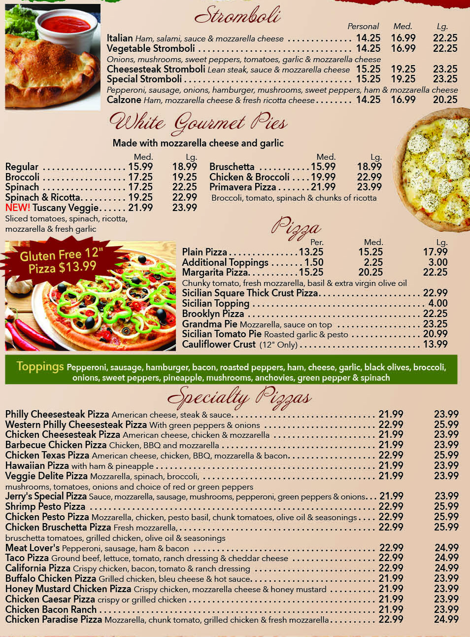 Pizza Pie II Delivery Menu Order Online 184 N Pine St Langhorne, PA