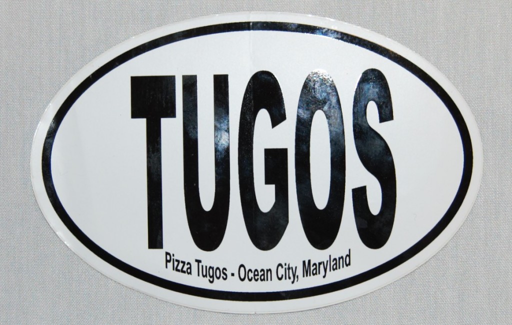 Pizza Tugos Bumper Sticker Pizza Tugos Ocean City MD