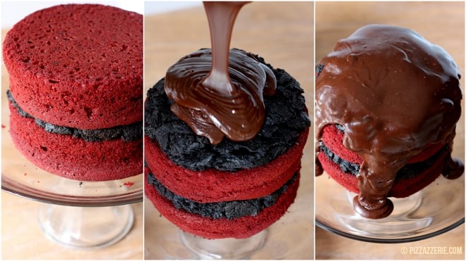 Red Velvet Oreo Truffle Chocolate Cake! Pizzazzerie