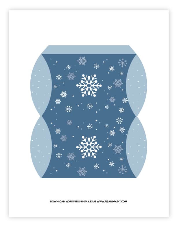 Free Printable Christmas Pillow Boxes Gift Card Holder 3 Designs