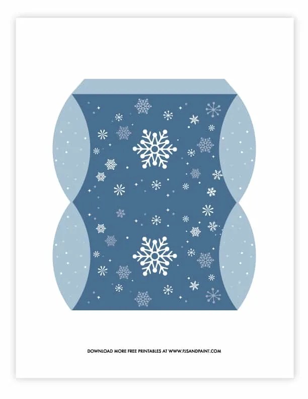 Free Printable Christmas Pillow Boxes Gift Card Holder 3 Designs