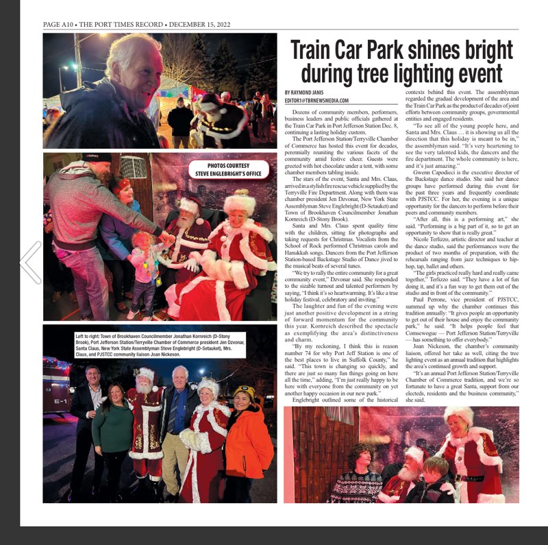 Port Jefferson/Terryville Chamber of Commerce in The Port Times Record