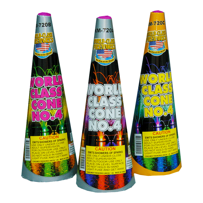 Assorted Cone 4 Powder Keg Fireworks
