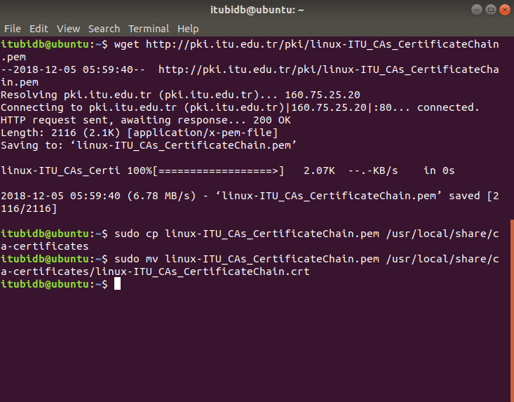 İTÜ Sertifikaları