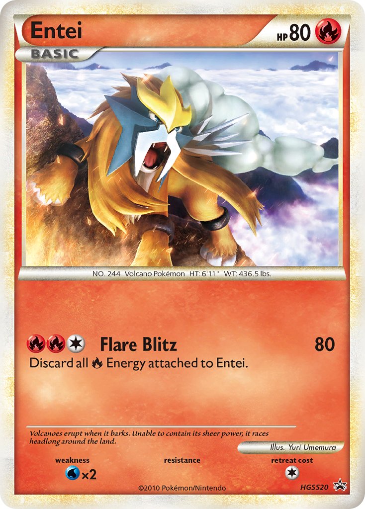 Entei (HeartGold SoulSilver Promos HGSS20) — PkmnCards