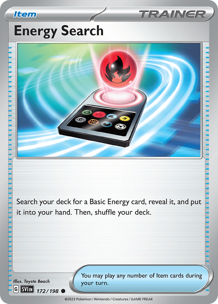 Energy Search · Scarlet & Violet (SVI) 172 ‹ PkmnCards