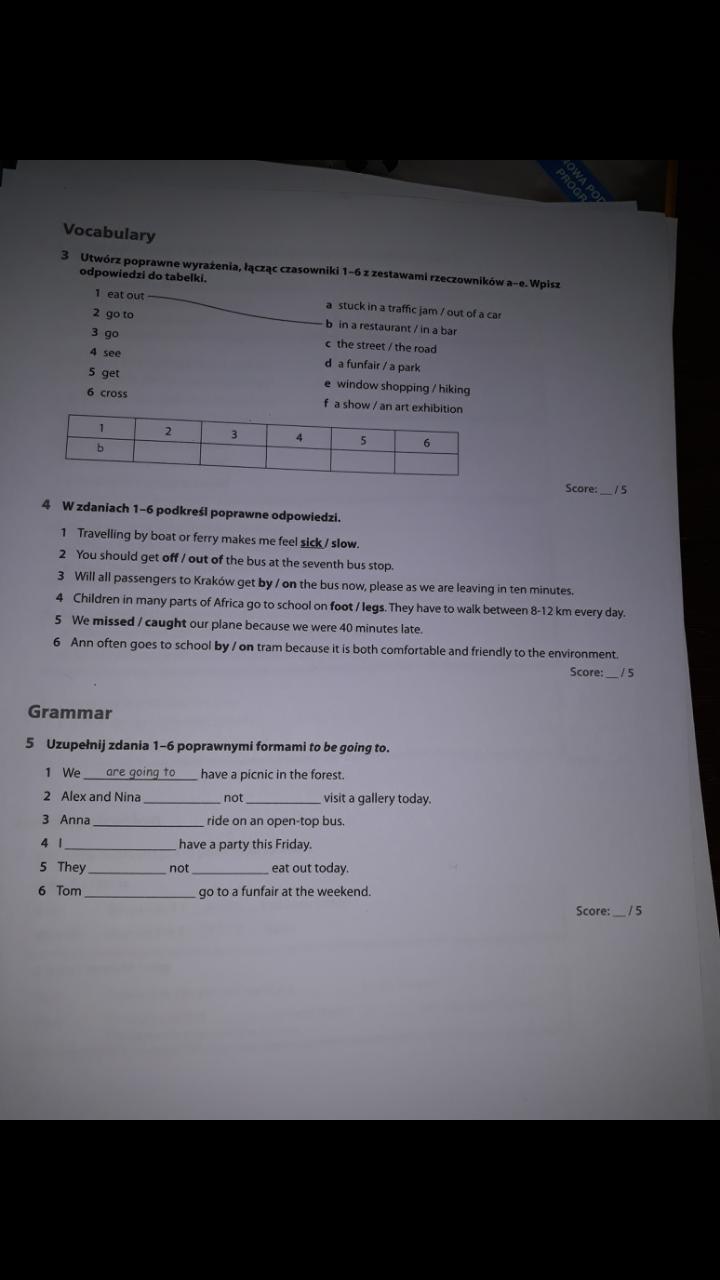 Proszę o pomoc sprawdzian klasa 5 unit 8 Wszystkie zadania Brainly.pl