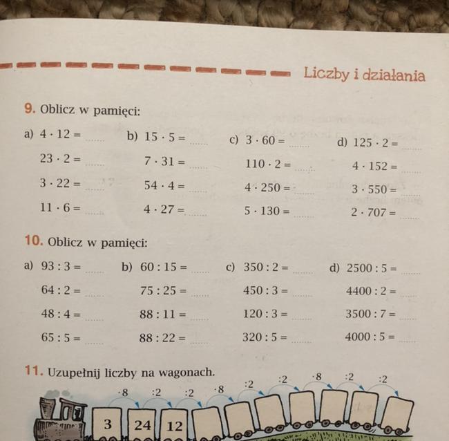 9.oblicz w pamięci 10.oblicz w pamięci Brainly.pl