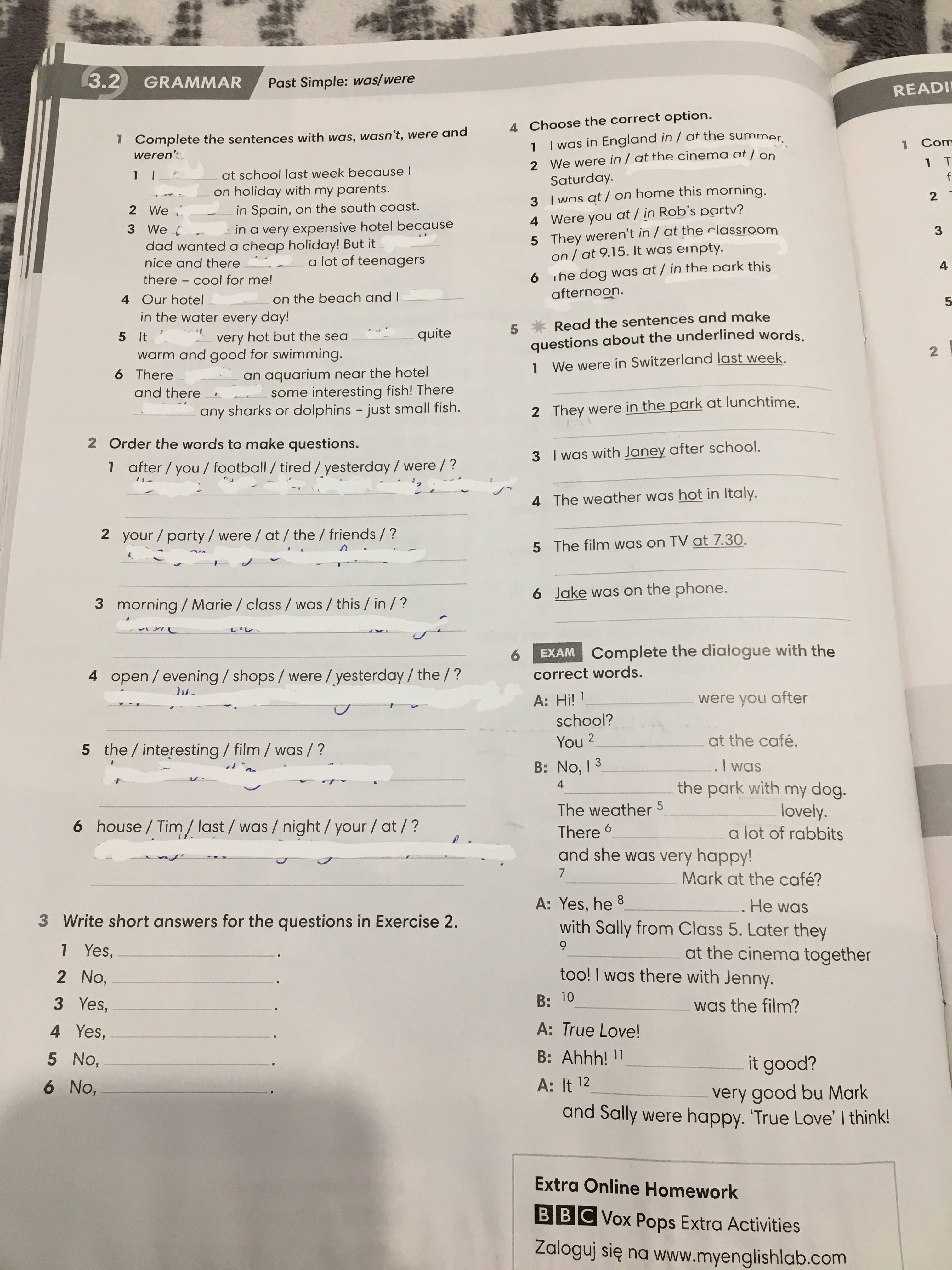 Poproszę o bardzo szybką odpowiedź English Class A2+ strona 30 zadania