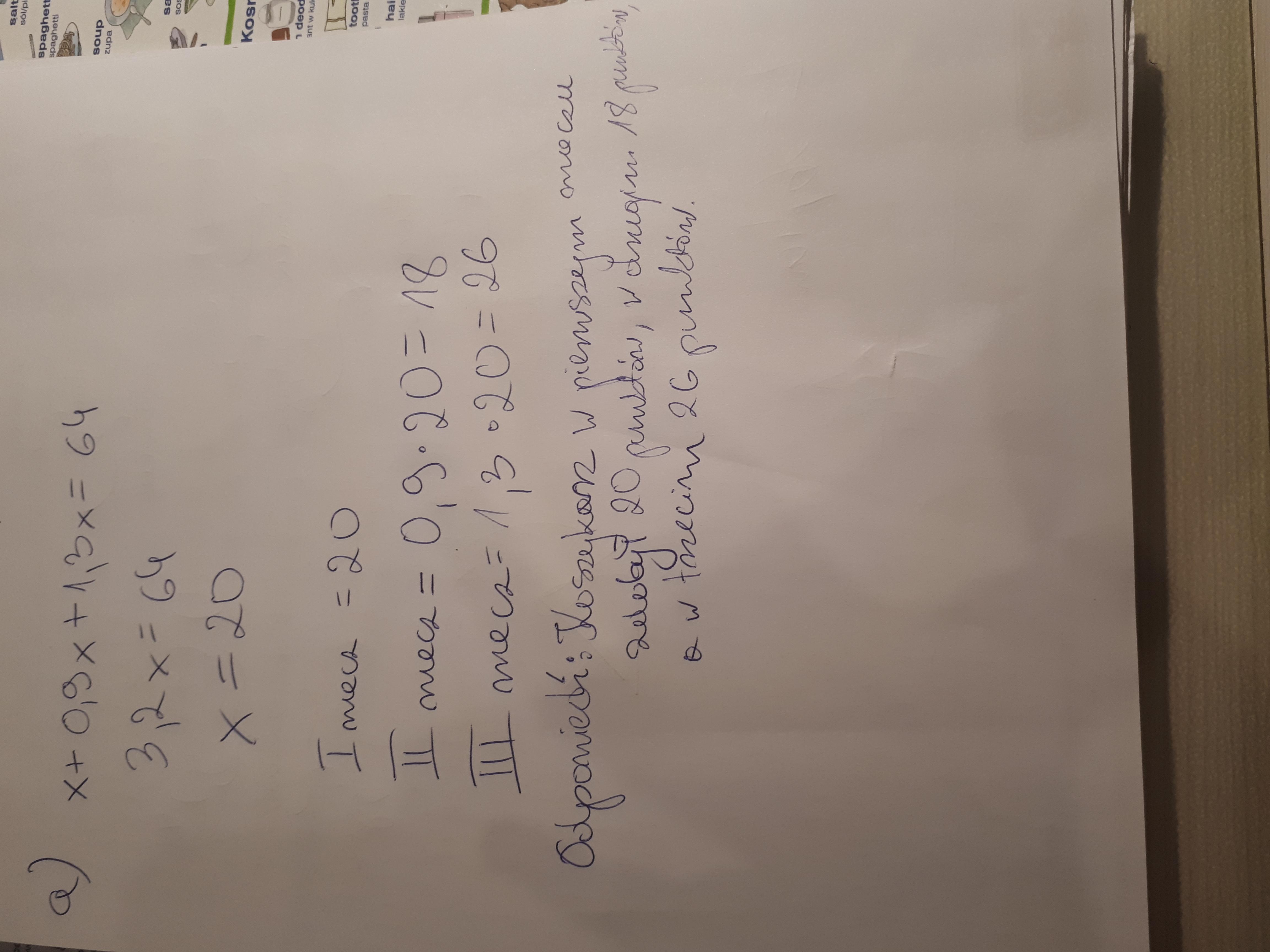 Rozwiąż poniższe zadania według wzoru Brainly.pl