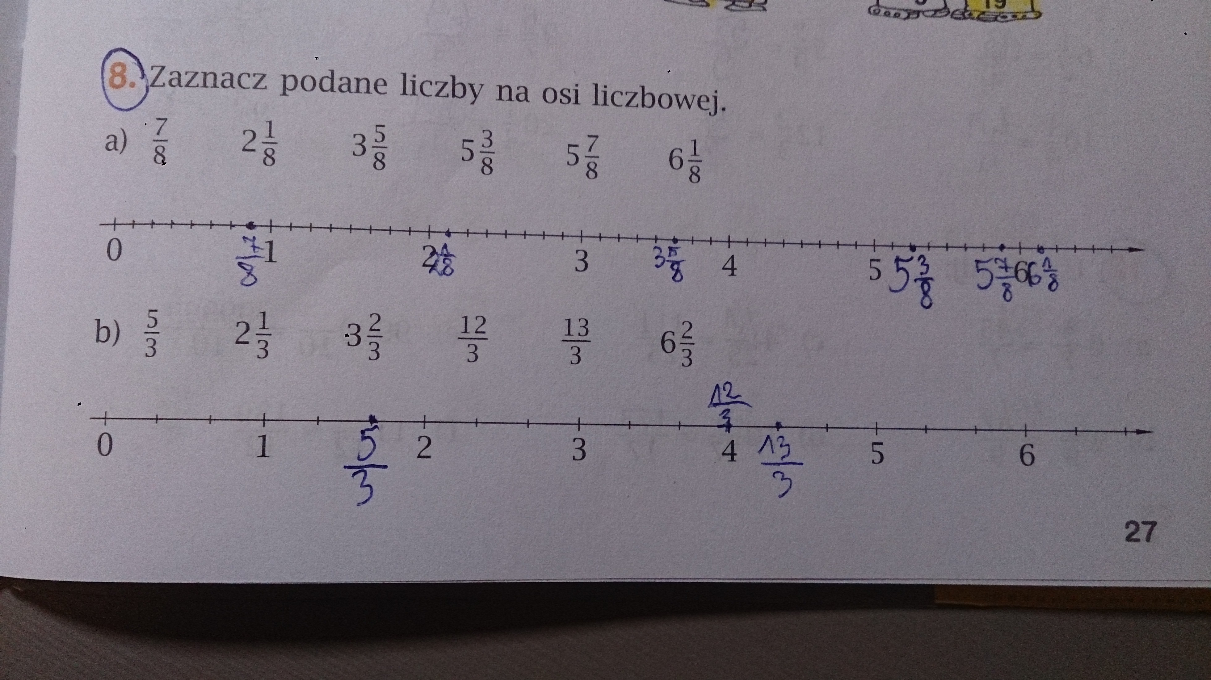 Zaznacz podane liczby na osi liczbowej Brainly.pl